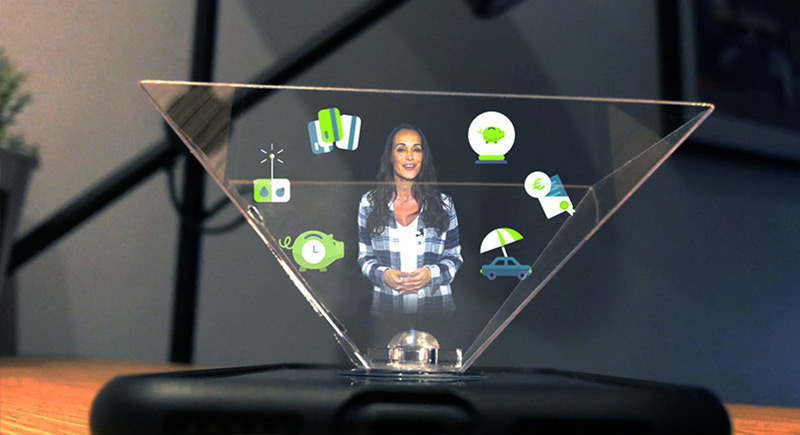 Creation of a holographic presenter for Crédit Agricole on smartphone