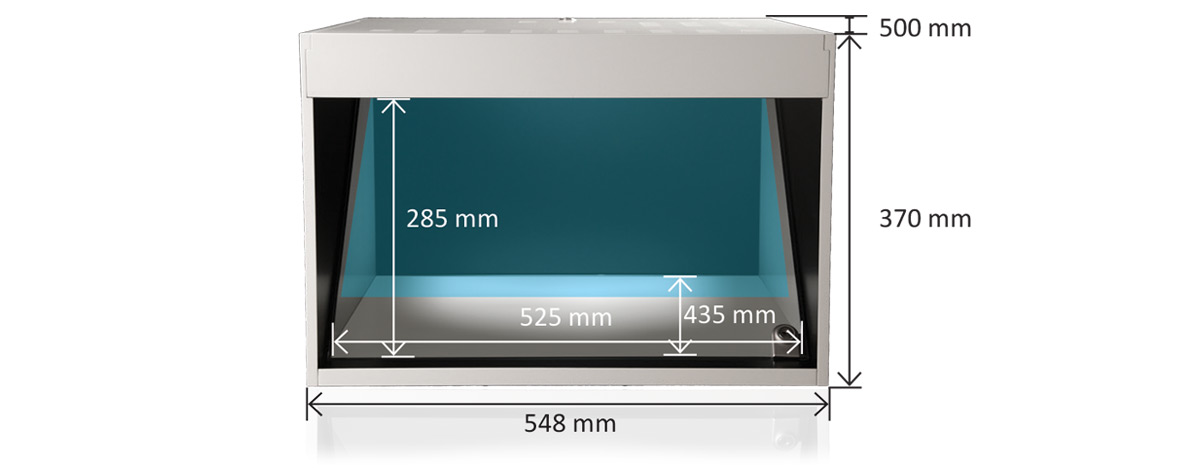 Dimensions vitrine holographique Dreamoc POP3