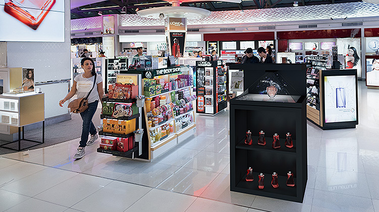 Pyramide holographique XL3 tête de rayon magasin