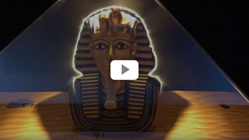 Masque funéraire de Toutânkhamon Hologramme