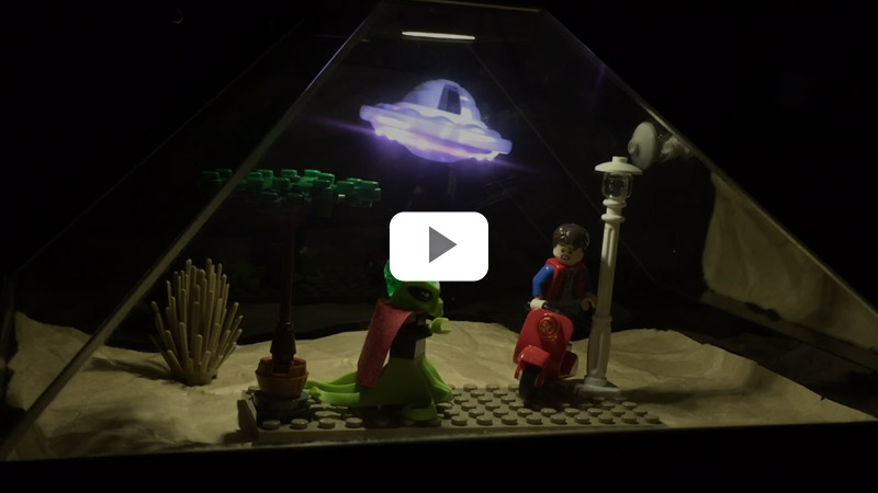 Réalité mixte avec des LEGO sur la pyramide SMART