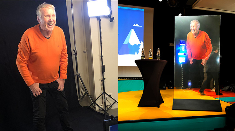 Hologramme Yves Rénier taille humaine