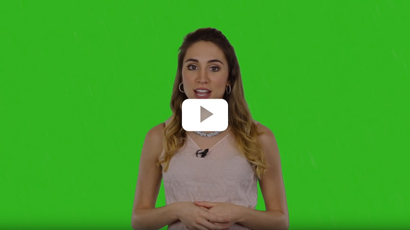 Tournage actrice fond vert hologramme