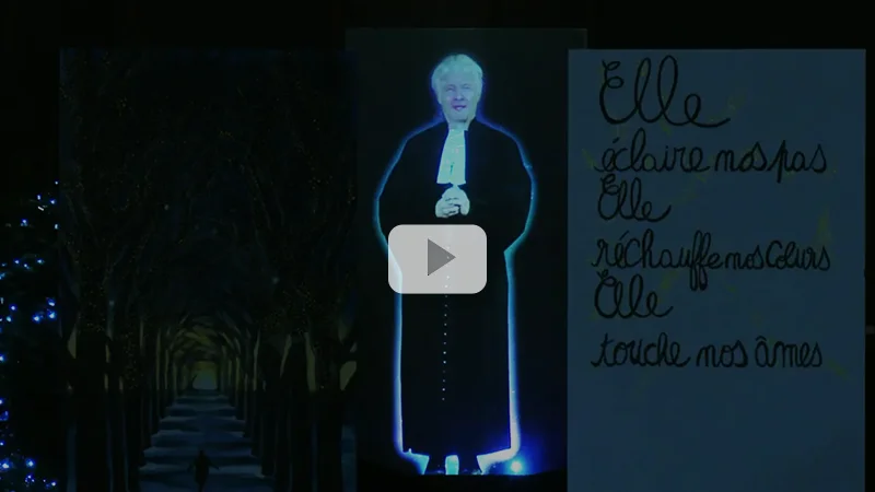 Hologramme Eugène Bersier - Rétroprojection holographique église protestante